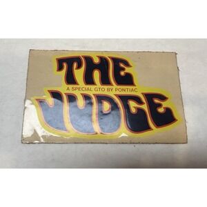 * 1 RARE 70s THE JUDGE PONTIAC GTO SPECIAL STICKER DECAL *